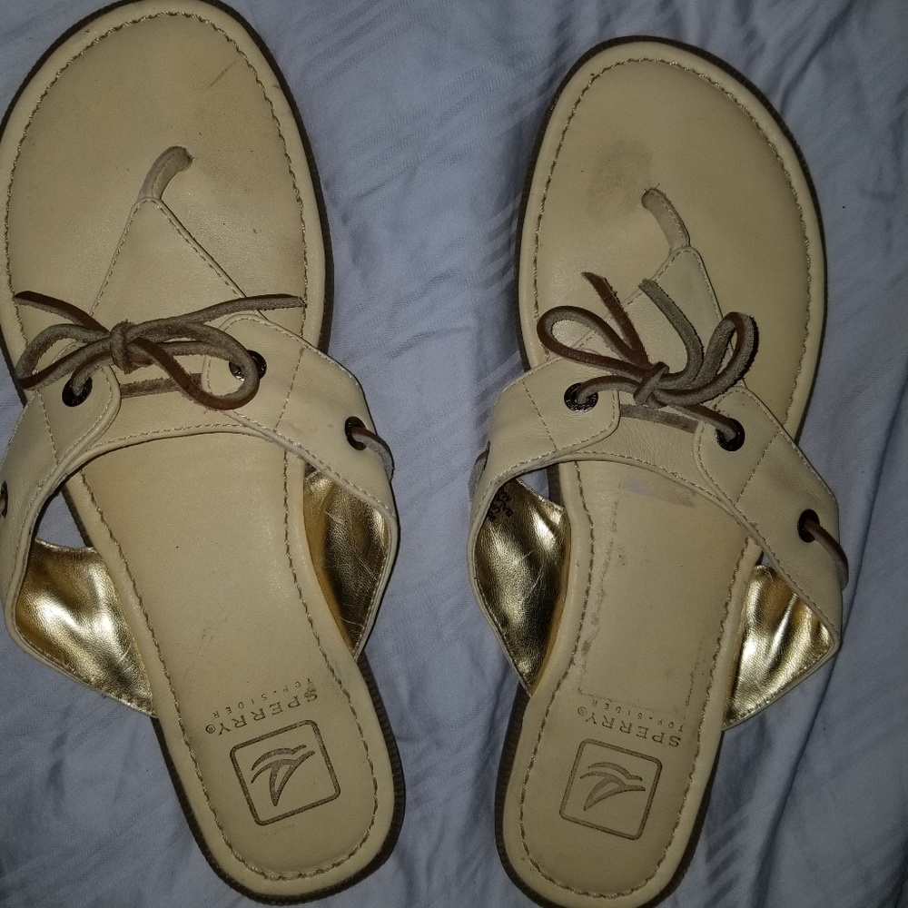 Sperry low wedge sandals size 8